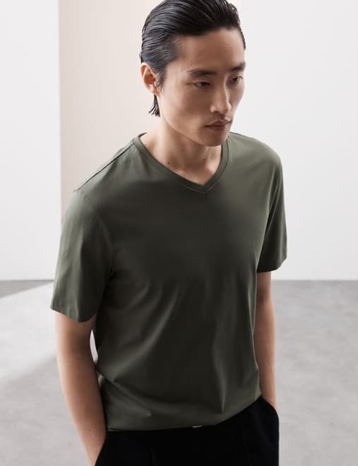 Pure Supima® Cotton V-Neck T-Shirt
