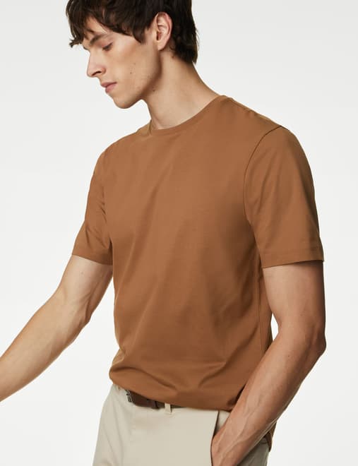 Pure Supima® Cotton Performance Crew Neck T-shirt