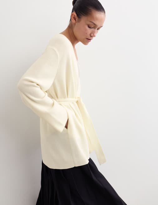 Pure Merino Wool Wrap cardigan