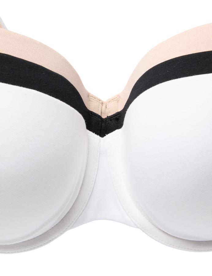 3pk Cotton Rich Wired Balcony Bras A-E