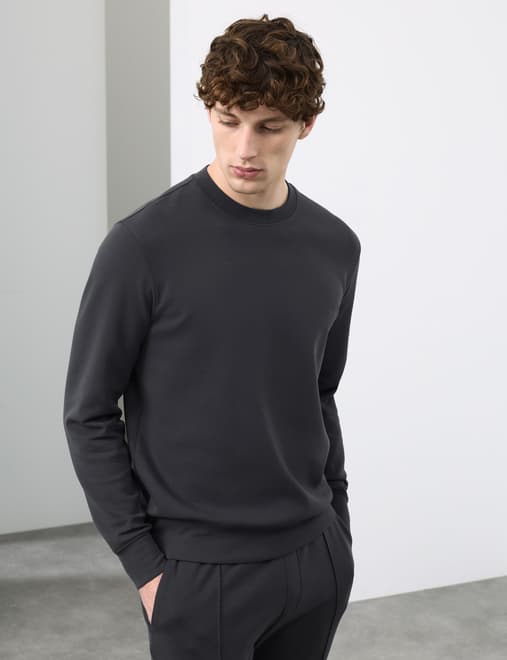 Cotton Rich Crew Neck Sweatshirt