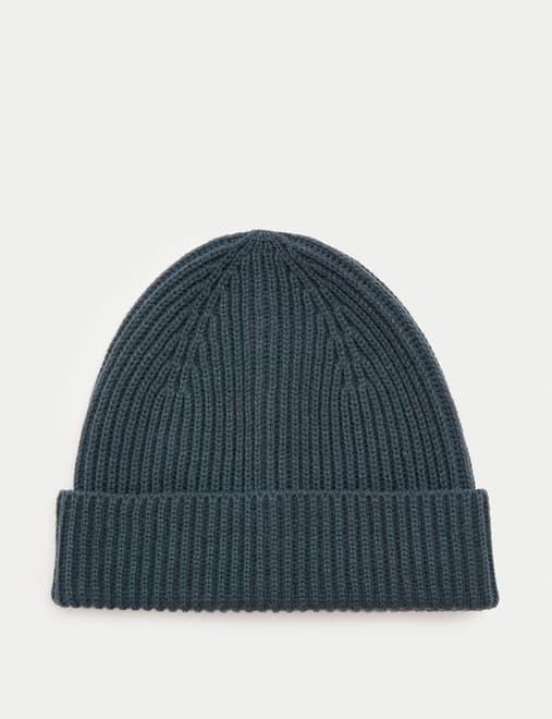 Ribbed Knitted Beanie Hat