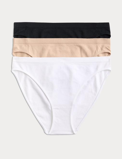 3 Pack Seamless High Leg Knickers