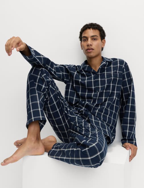 Pure Cotton Checked Pyjama Set
