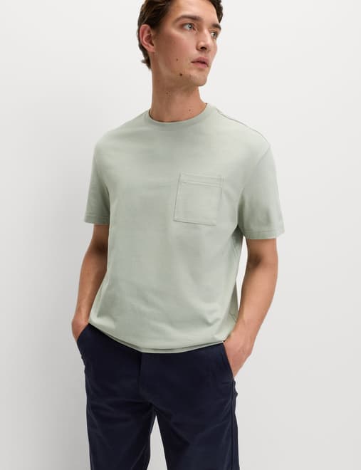 Pure Cotton Midweight Pocket T-shirt