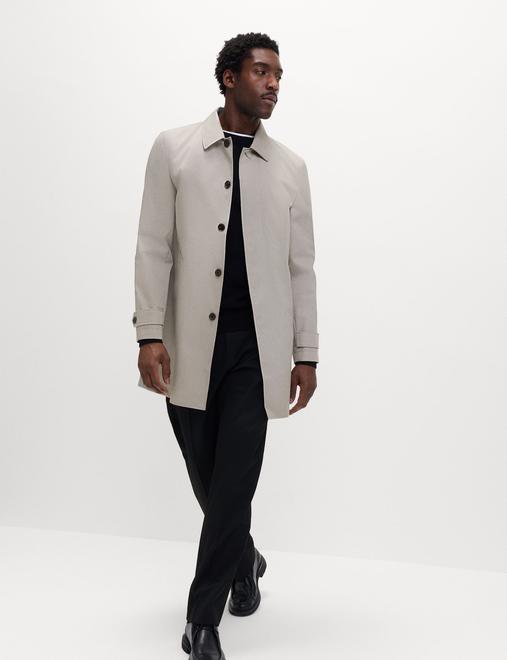 Cotton Blend Car Coat Mac