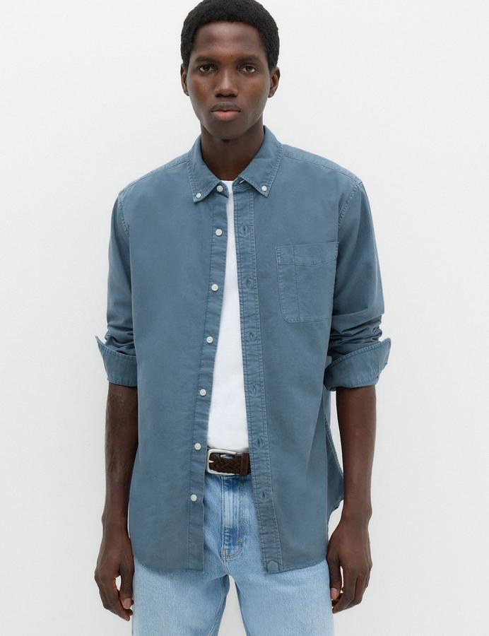 Pure Cotton Garment Dye Oxford Shirt