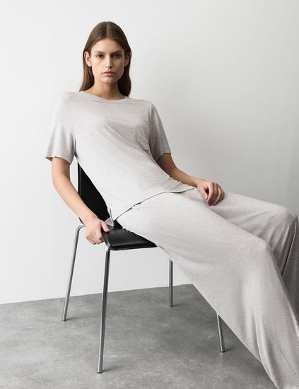 Jersey Wide Leg Pyjama Bottoms
