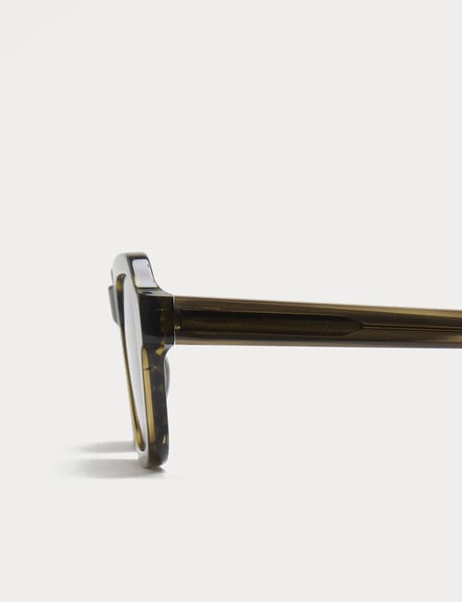 Chunky Square Frame Polarised Sunglasses