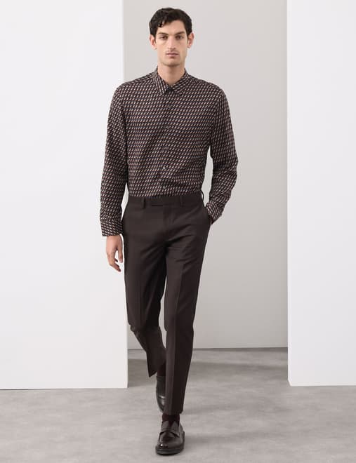 Regular Fit Geometric Print Shirt