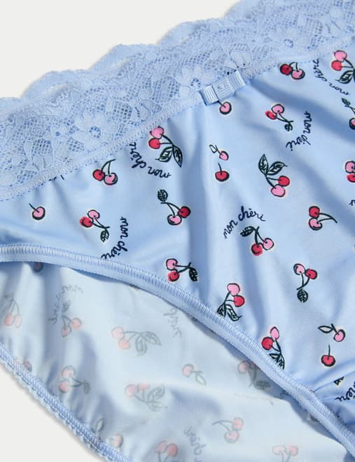 Floral Print High Leg Knickers