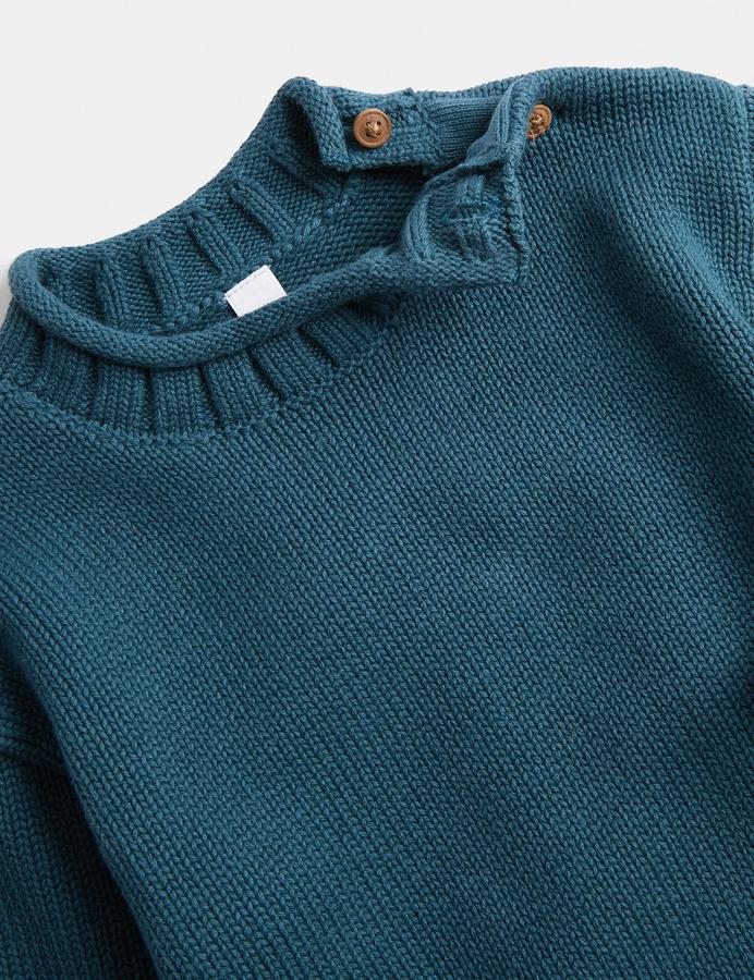 Pure Cotton Roll Hem Jumper (0 Mths-5 Yrs)