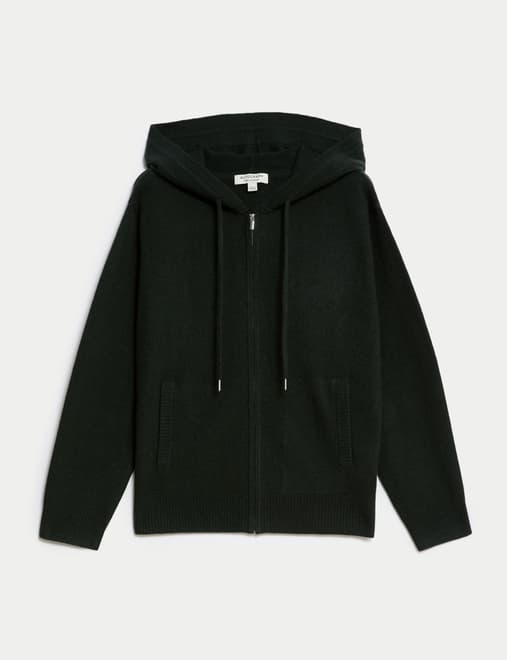 Pure Cashmere Zip Up Hoodie