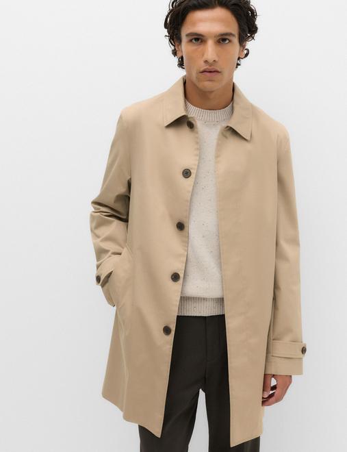 Cotton Blend Car Coat Mac