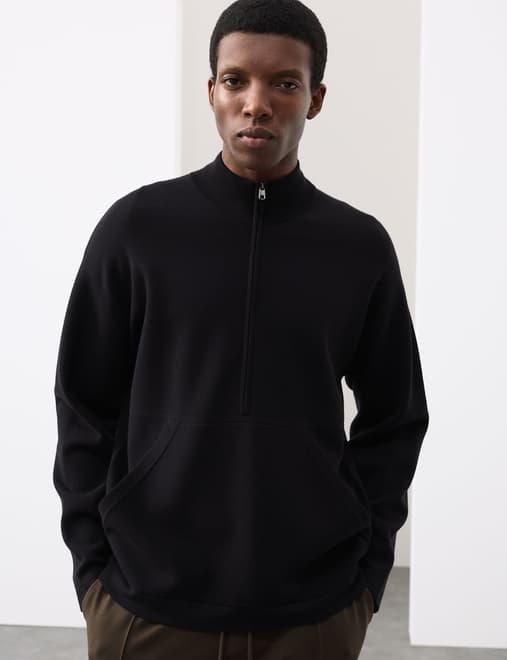 Milano Stitch Half Zip Jumper