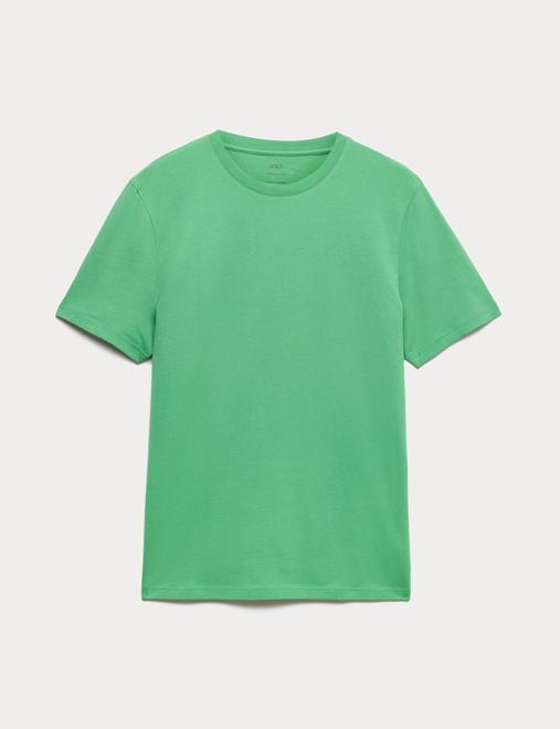 Regular Fit Pure Cotton Crew Neck T-Shirt