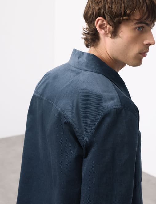 Regular Fit Cotton Rich Corduroy Shirt