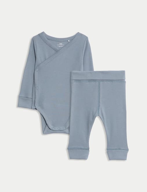 2pc Cotton Rich Grow with Me Outfit (0-3 Yrs)