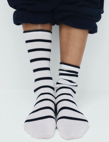 3 Pack Supersoft Striped Crew Socks