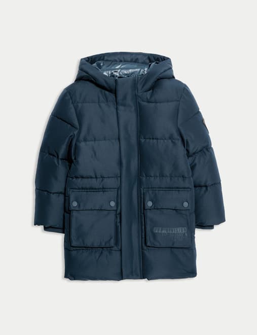 Longline Padded Hooded Coat (2-8 Yrs)