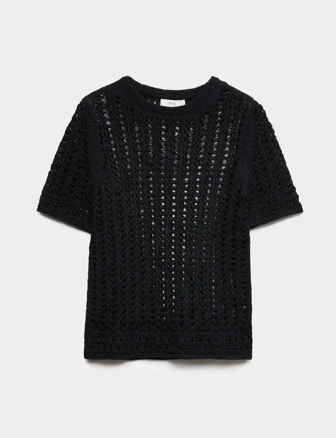 Cotton Rich Textured Knitted Top