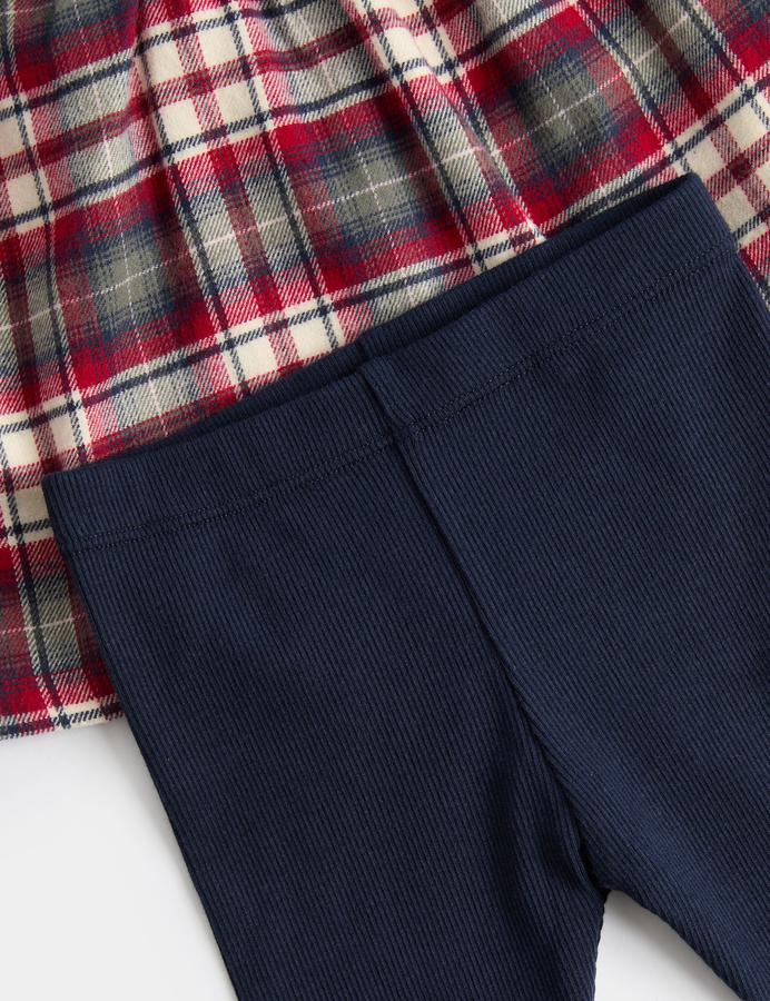 2pc Pure Cotton Checked Top & Bottom Outfit (0-5 Yrs)