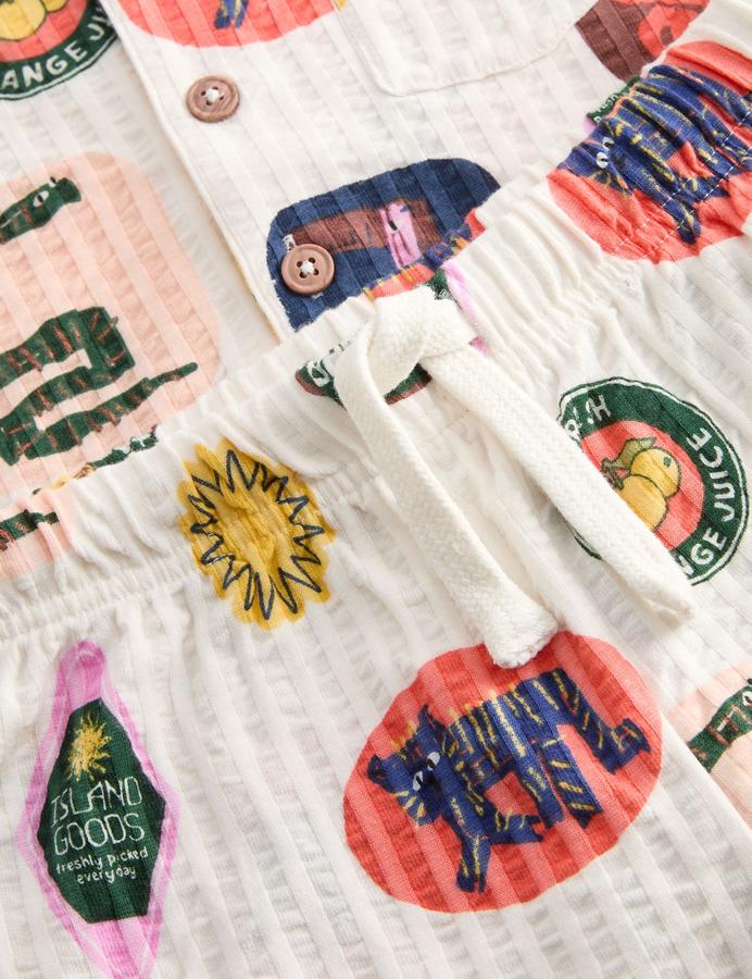 Pure Cotton Patterned Short Pyjamas (1-8 Yrs)
