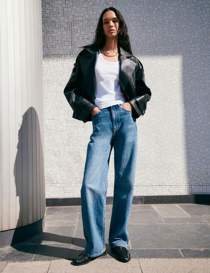 High Waisted Relaxed Straight Jeans