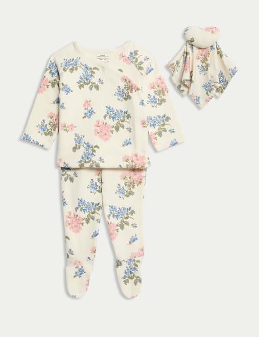 2pc Cotton Rich Floral Outfit (0-12 Mths)