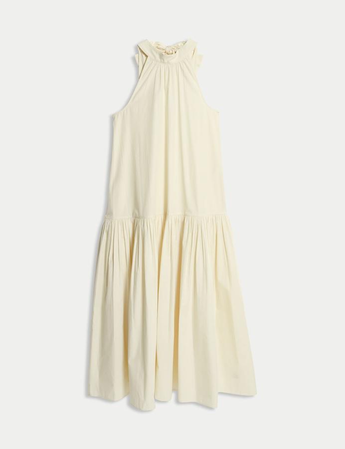 Pure Cotton Midaxi Tiered Dress
