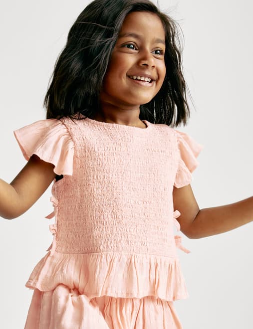 Frilled Crinkle Top (2-10 Yrs)
