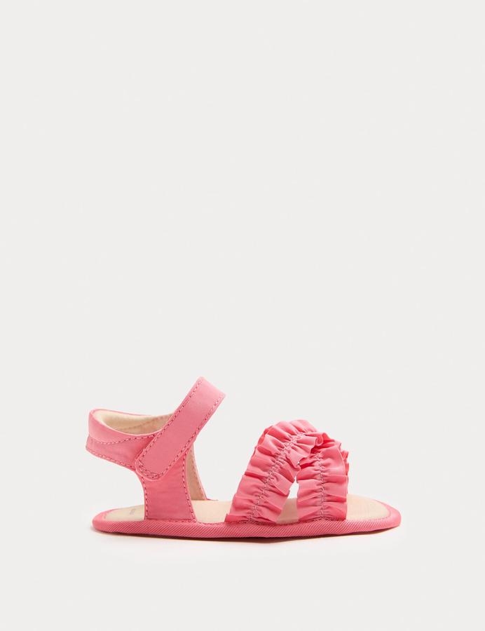 Baby Frill Riptape Pram Sandals (0-18 Mths)