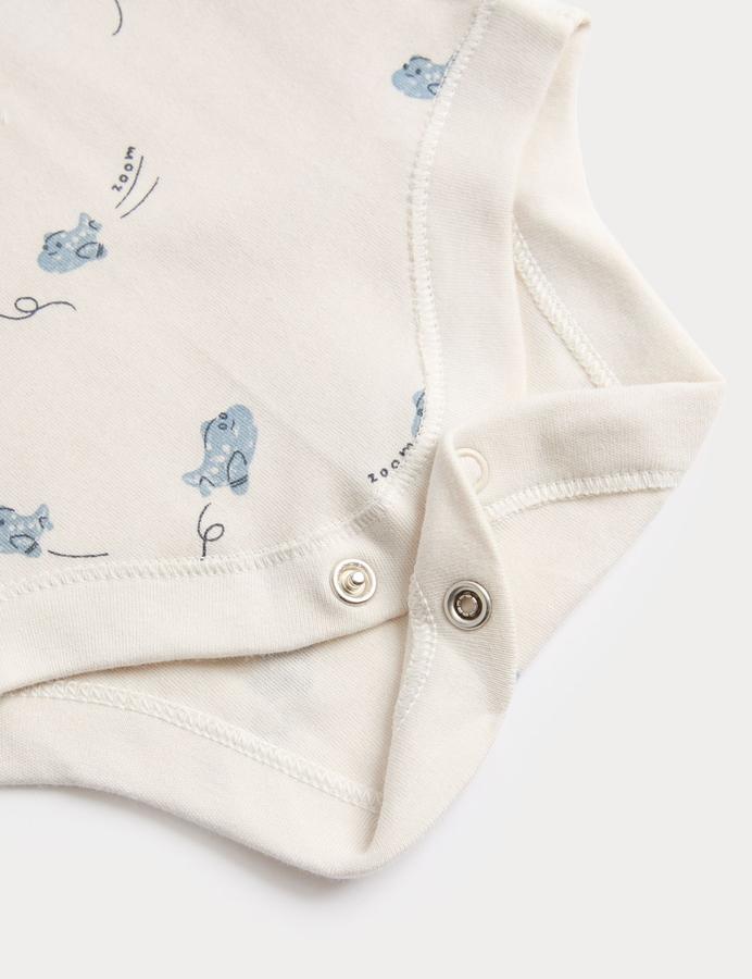 7 Pack Plane Print Short Sleeve Bodysuits (Newborn-3 Yrs)