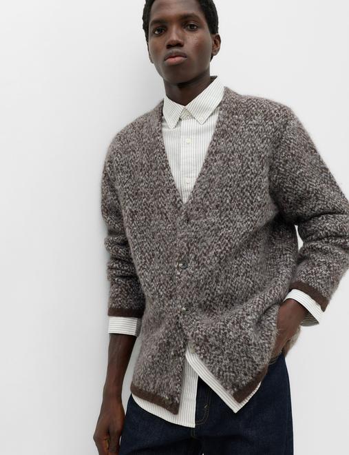 Lofty Relaxed Fit Patterned Cardigan