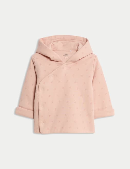 Pure Cotton Floral Wadded Jacket (0-12 Mths)