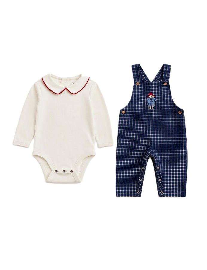 2 Piece Pure Cotton Paddington™ Dungaree Outfit (7lbs - 1 Yrs)