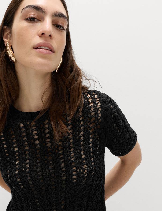 Cotton Rich Textured Knitted Top