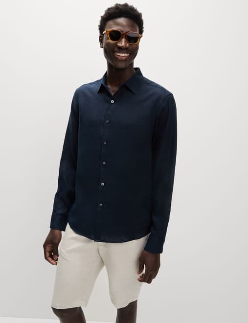 Regular Fit Pure Linen Shirt
