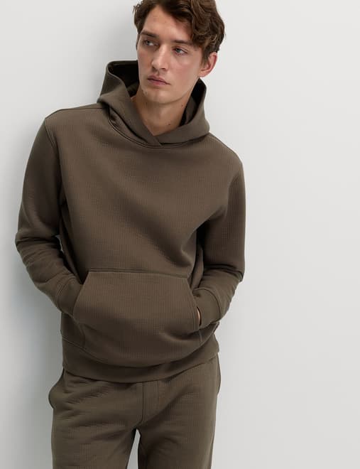 Cotton Rich Quilted Hoodie