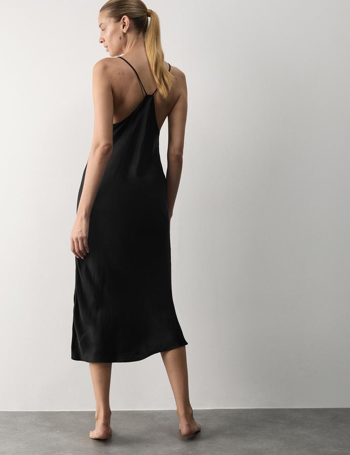 Satin Strappy Long Chemise