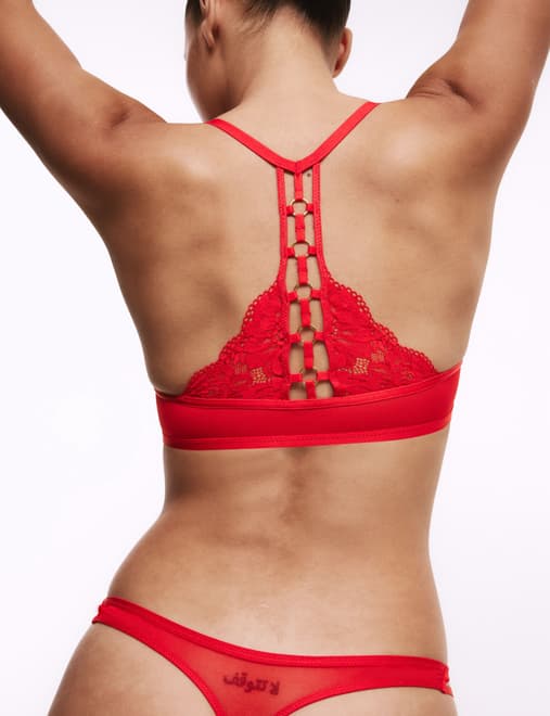 Vera Lace Wired Push Up Plunge Bra (A-E)