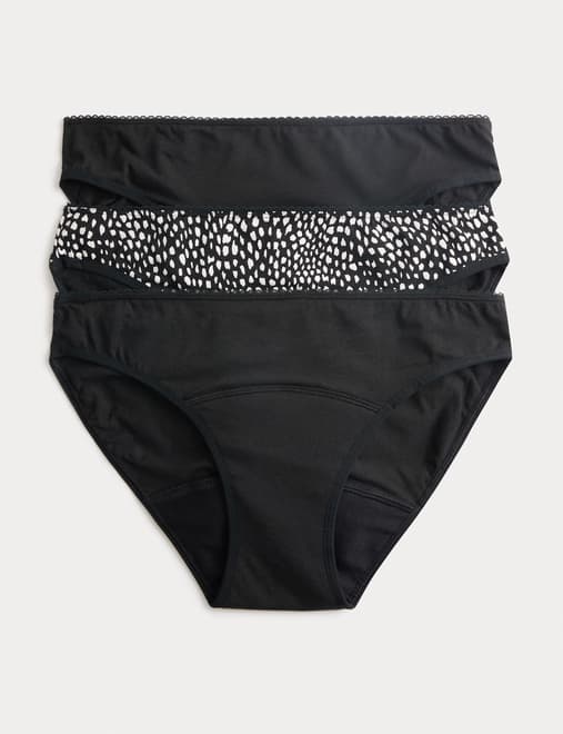 3pk Heavy Absorbency Period Bikini Knickers