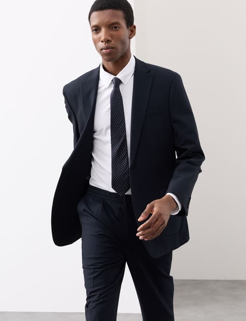 Tailored Fit Wool Blend Performance Jacket