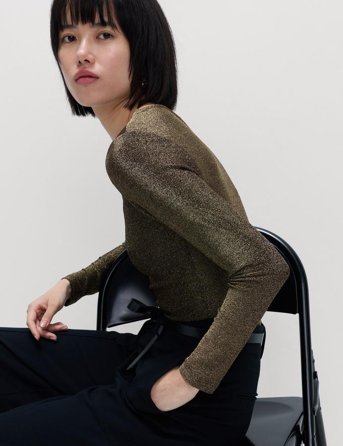 Sparkly Square Neck Top