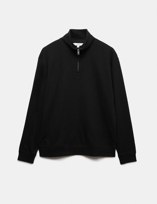 Cotton Rich Loopback Half Zip Sweatshirt