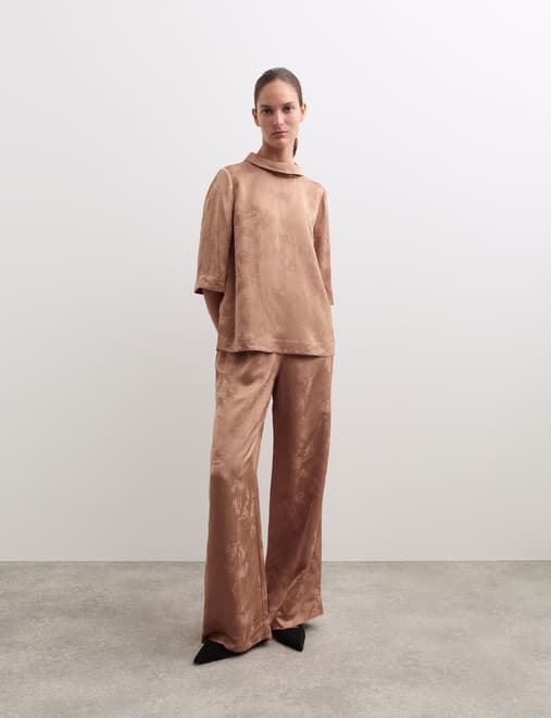 Jacquard Short Sleeve Top