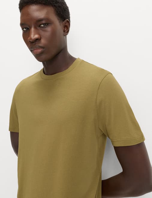 Regular Fit Pure Cotton Crew Neck T-Shirt