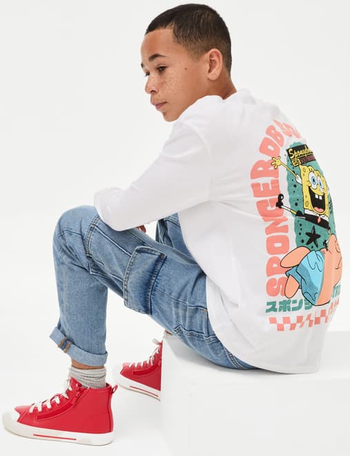 Pure Cotton SpongeBob Squarepants™ Top (6-16 Yrs)