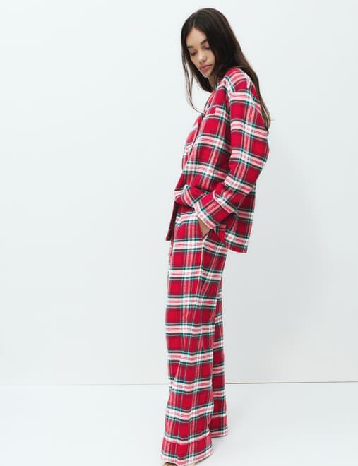 Pure Cotton Family Christmas Checked Pyjama Set