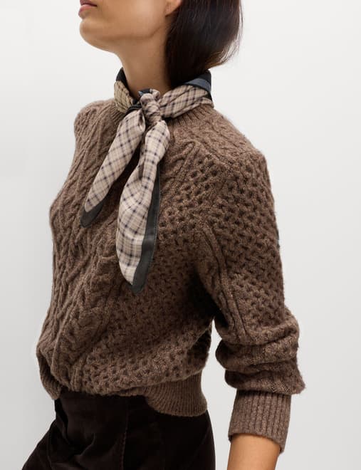 Cable Knit Jumper with Cotton